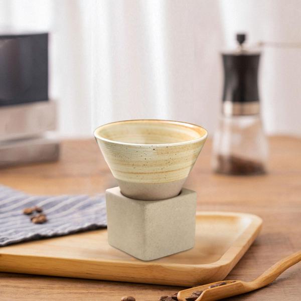 陶器製ティーカップ 手作り カンフーティー 100ml ティー愛好家向け 屋内 屋外 ライトイエロー