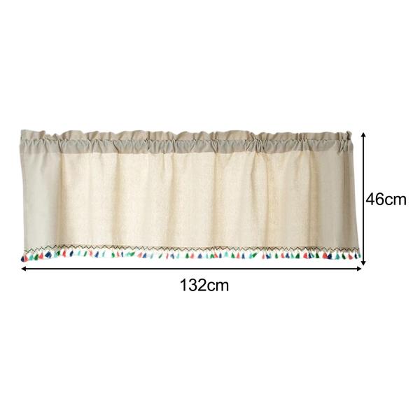 カーテントッパー ボヘミアスタイル 装飾 キャビネットドア 洗濯機洗い可能 132x46cm