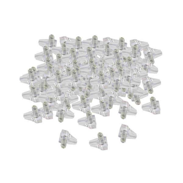 100ピース シェルフピン シェルフサポート 食器棚 キッチン 家具 ハードウェア 透明
