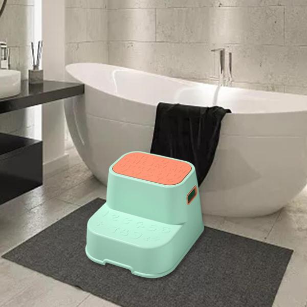 ステップスツール ダブルアップ幼児用ステップスツール プレイルーム 玄関 バスルーム シンク用 グリーン