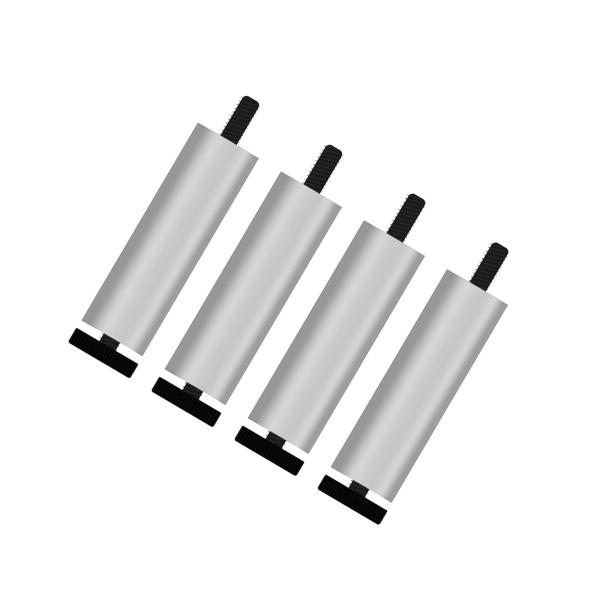 4x アルミニウム合金家具脚ソファフィート椅子バスルームキャビネットデスクシルバー 18 センチメートル