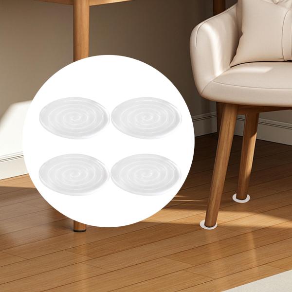 4x シリコーン家具脚パッド滑り止めフロアプロテクターデスクベッドソファラウンド直径 6 センチメートル