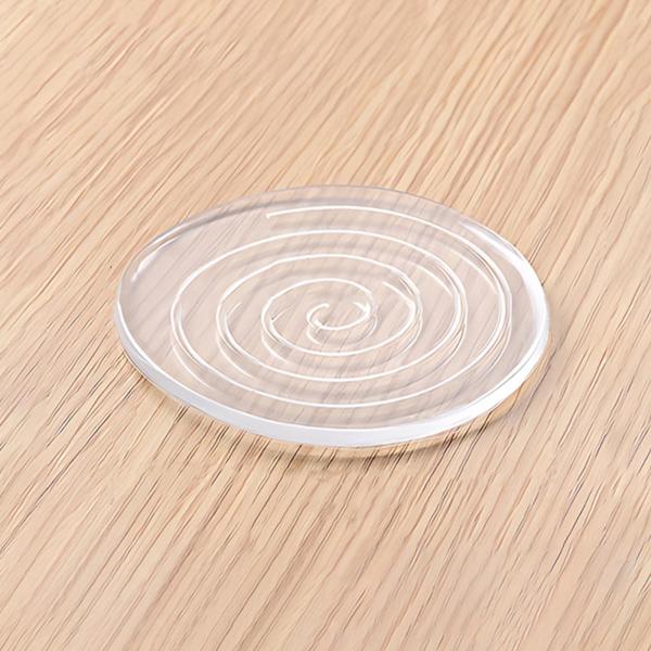 4x シリコーン家具脚パッド滑り止めフロアプロテクターデスクベッドソファラウンド直径 6 センチメートル