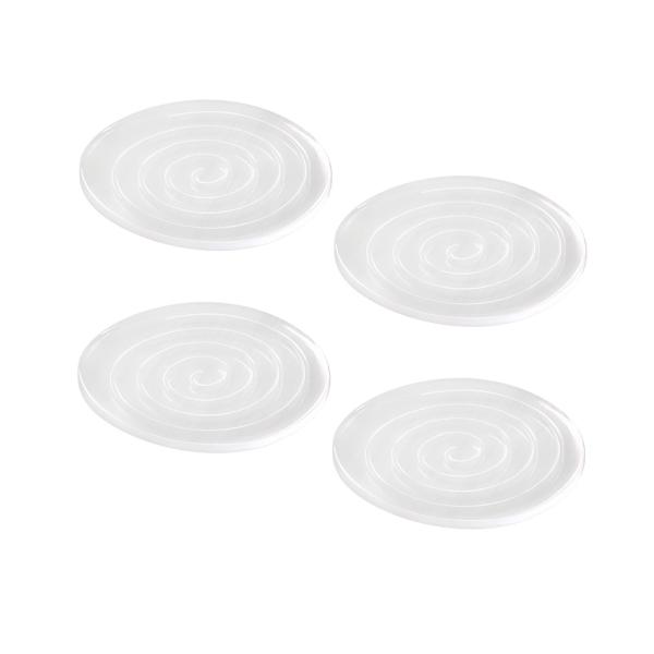 4x シリコーン家具脚パッド滑り止めフロアプロテクターデスクベッドソファラウンド直径 6 センチメートル