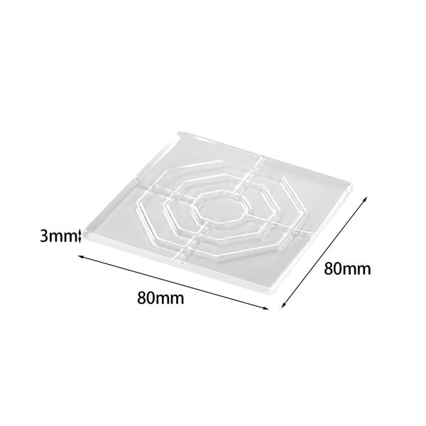 4x シリコーン家具脚パッド滑り止めフロアプロテクターデスクベッドソファ正方形 8 センチメートル x 8 センチメートル