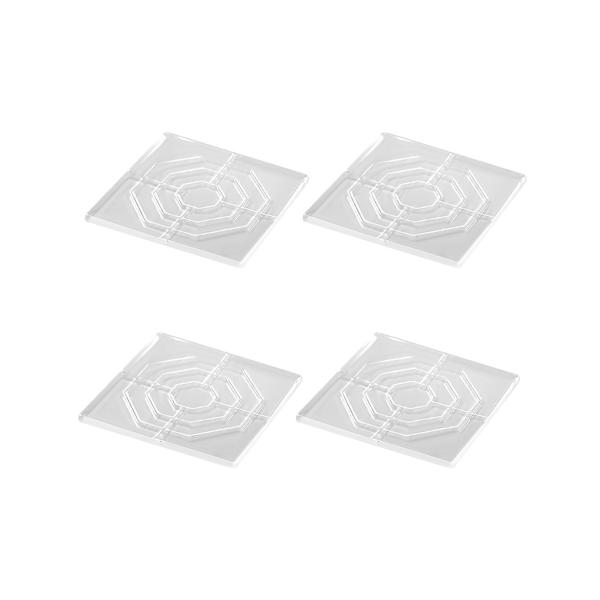 4x シリコーン家具脚パッド滑り止めフロアプロテクターデスクベッドソファ正方形 8 センチメートル x 8 センチメートル
