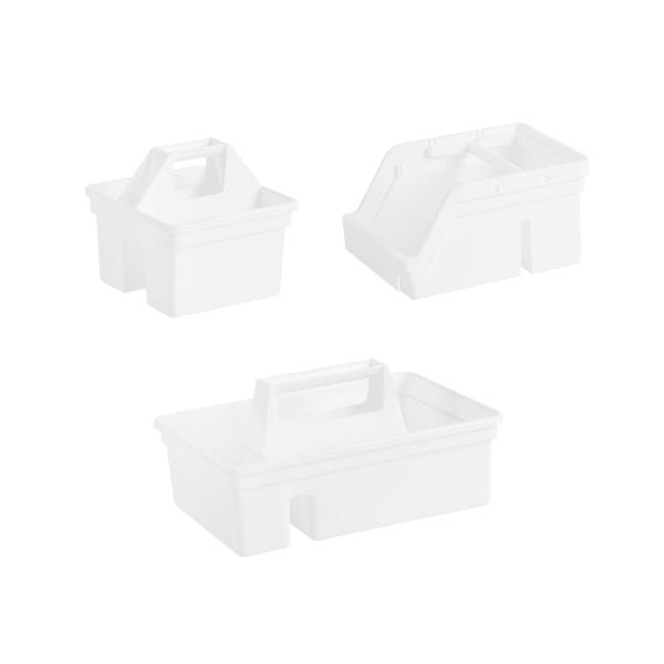 ハンドル付き化粧品収納ボックス バスルームオーガナイザーケース ベッドルームドレッサー用 S