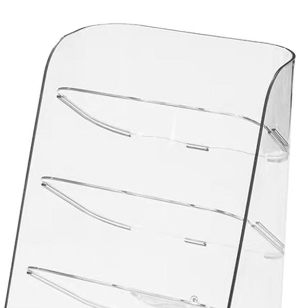 デスクトップオーガナイザー 本棚 鉛筆 ペンホルダー 多目的 4段 寮用 クリア