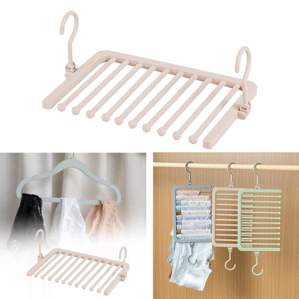 高耐久スラックスジーンズズボンハンガーノンスリップズボンレギンススカーフピンク10層