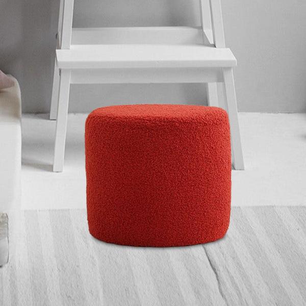 オットマンフットレストスツール装飾ソファスツールリビングルームホームアパート用レッド