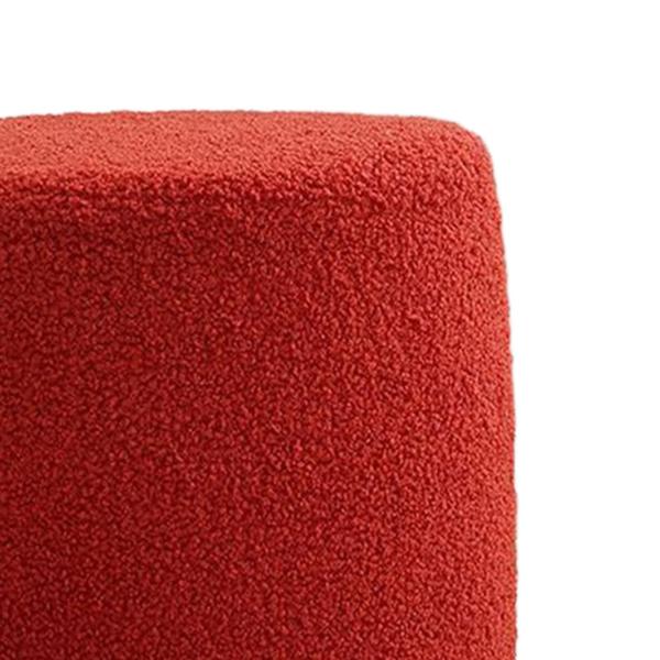 オットマンフットレストスツール装飾ソファスツールリビングルームホームアパート用レッド