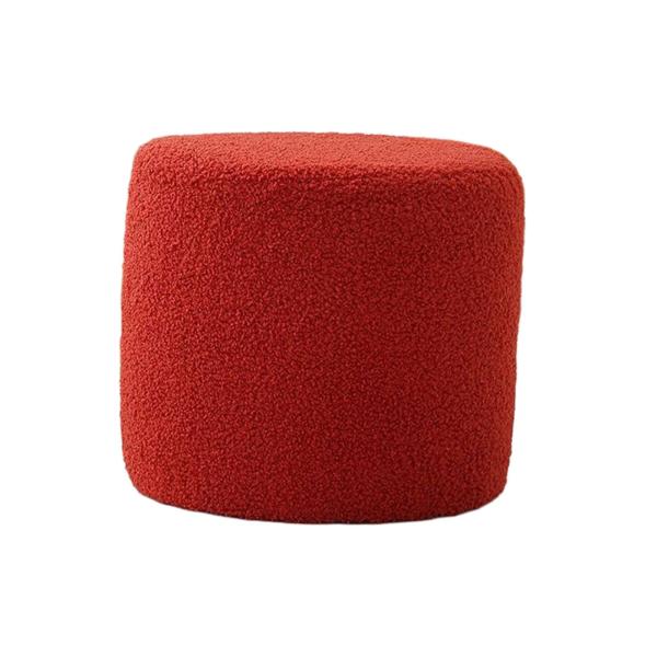 オットマンフットレストスツール装飾ソファスツールリビングルームホームアパート用レッド