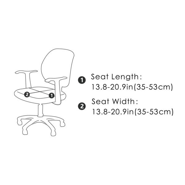 オフィスチェアカバー家具プロテクターコンピュータチェアスリップカバー伸縮性コーヒー