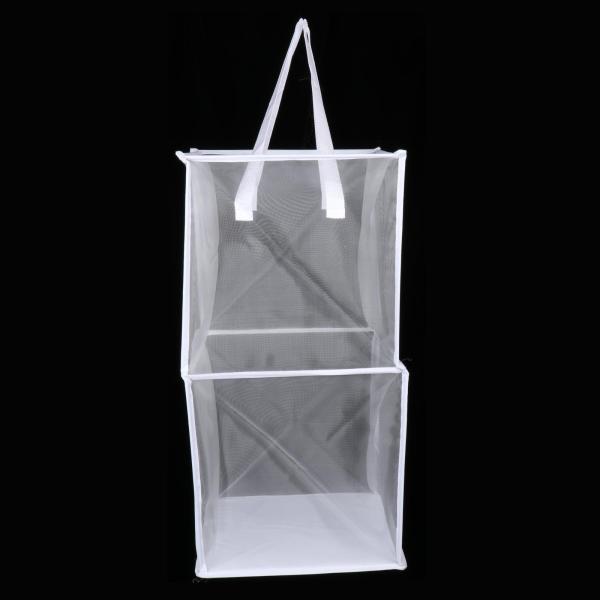 ランドリーバスケット ポータブル折りたたみランドリーバスケット アパート旅行寮用 ホワイト 33cmx33cmx66cm