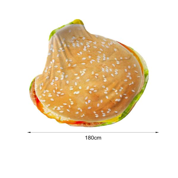 フランネルブランケット 面白いハンバーガーブランケット 誕生日 クリスマス オフィスショール 180cm