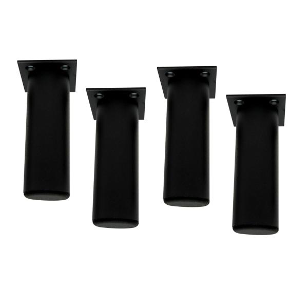 4 個家具脚伸縮金属脚テーブル用ソファデスクコーヒーテーブル黒