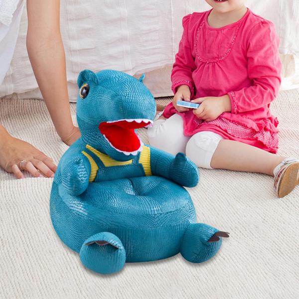 子供ベビー漫画動物ソファ子供恐竜椅子スタイリッシュな誕生日プレゼント多目的サポートシートベビーシッティングチェア , 青