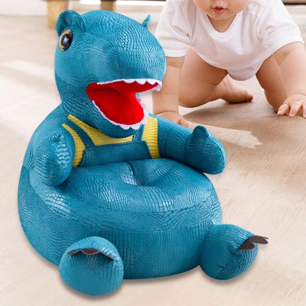 子供ベビー漫画動物ソファ子供恐竜椅子スタイリッシュな誕生日プレゼント多目的サポートシートベビーシッティングチェア , 青