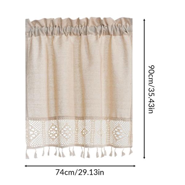 窓ショートカーテンファームハウスバランスキッチンキャビネットカフェダイニングルーム74cmx90cm