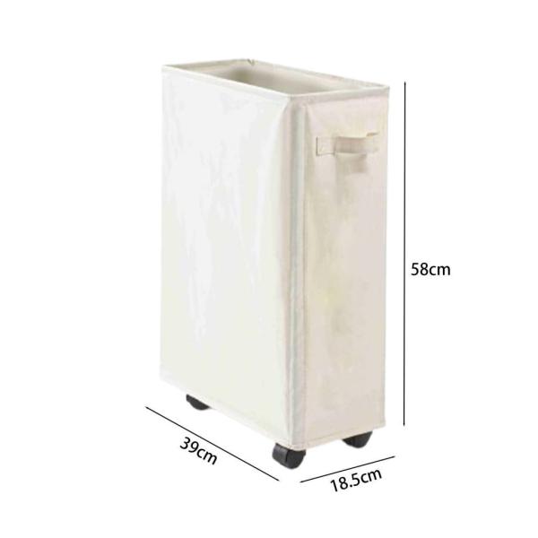 収納バスケット 車輪付きランドリーバスケット リビングルーム用 保育園 カレッジベージュ