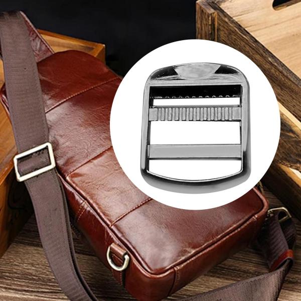 スライドバー ストラップ バックル クラフト ウェビング グライド アジャスター バッグ ウェビング ジーンズ用 ブラック 2.5cm