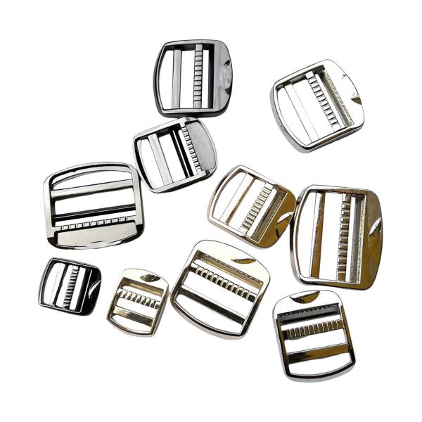 スライドバー ストラップ バックル クラフト ウェビング グライド アジャスター バッグ ウェビング ジーンズ用 ブラック 2.5cm