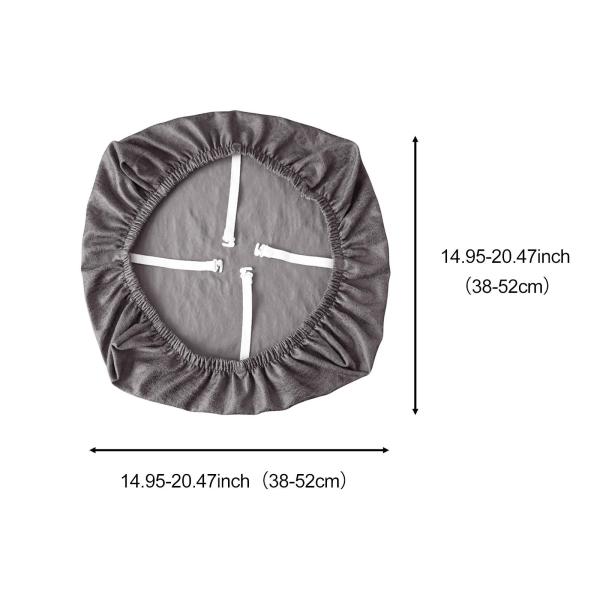 伸縮性のあるオフィスチェアカバー 防塵 ホームバンケット ダイニングルームシートカバー ライトグレー