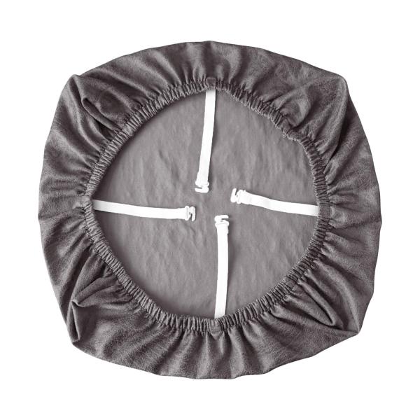 伸縮性のあるオフィスチェアカバー 防塵 ホームバンケット ダイニングルームシートカバー ライトグレー