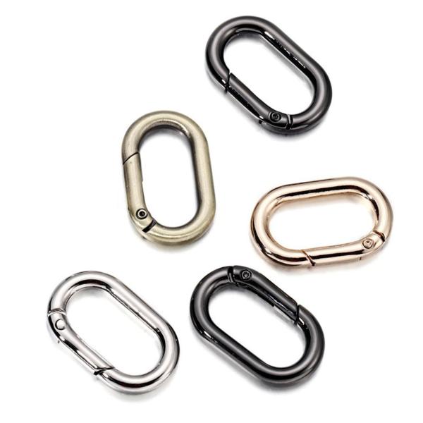 5ピース スプリングオーバルリング 1インチ オーバルカラビナ 財布ジュエリー作りクラフトミックス用
