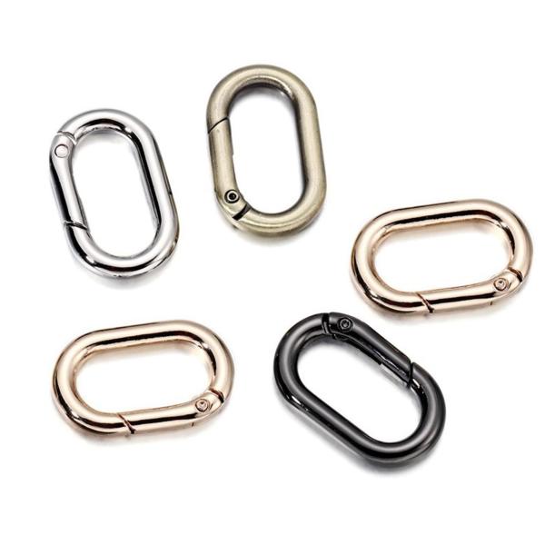 5ピース スプリングオーバルリング 1インチ オーバルカラビナ 財布ジュエリー作りクラフトミックス用