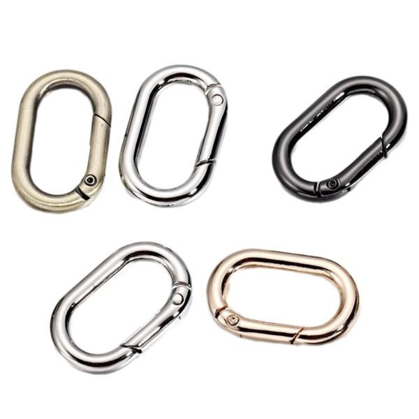 5ピース スプリングオーバルリング 1インチ オーバルカラビナ 財布ジュエリー作りクラフトミックス用
