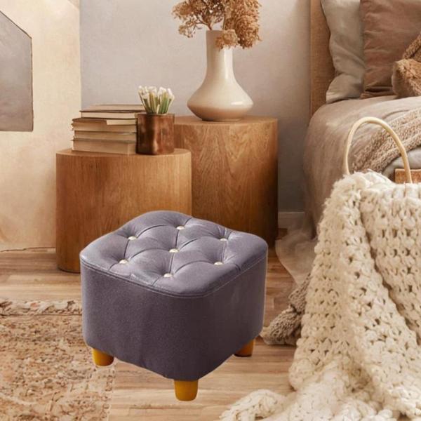 小さなフットスツール クリエイティブ コンパクト オットマン スツール 玄関 リビングルーム ホーム パープル