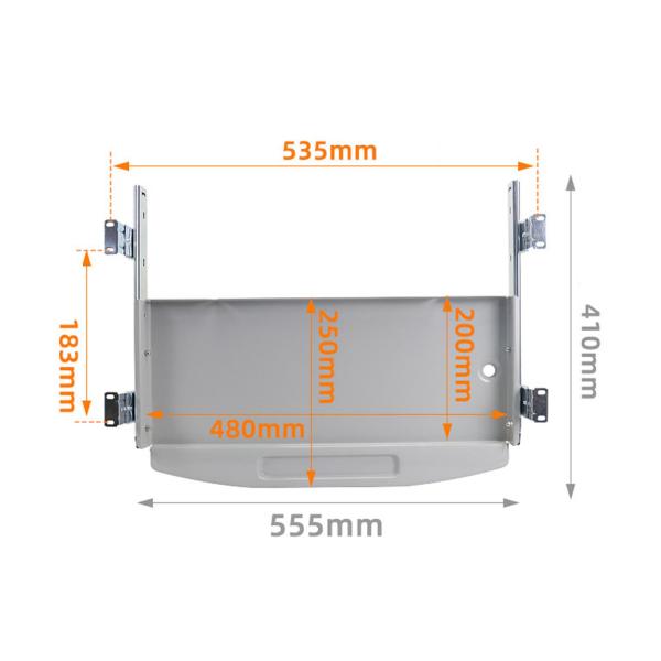 デスク引き出し キーボードトレイ キーボード引き出し デスク下 寝室 ホームオフィス用 グレー