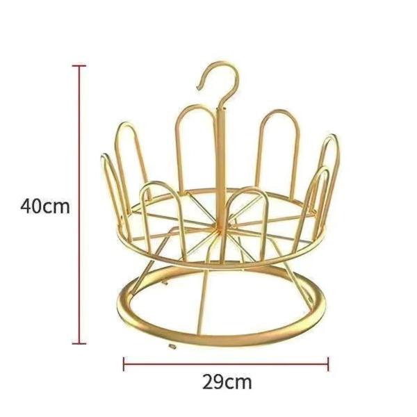 回転式シューズラック 多目的 ランドリールーム 家庭用 屋外バルコニー ゴールド 1段
