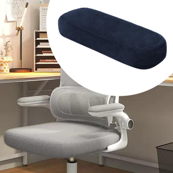 スポンジアームパッド 人間工学に基づいたアームレストパッド オフィスチェア コンピューター ゲーミングチェア用 ダークブルー