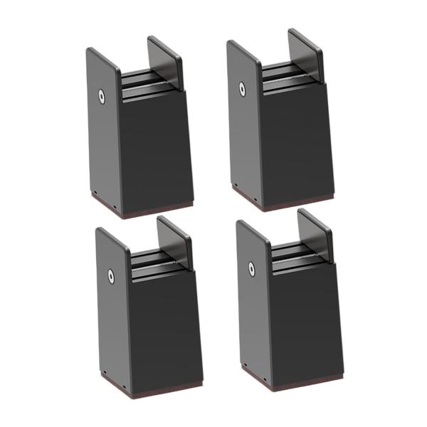 ベッドライザー 4個 衝撃吸収 滑り止め 家具ライザー 棚 デスク テーブル用 高さ100mm ブラック