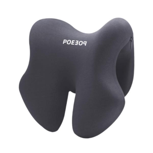 ネックピロー 低反発素材 アームレストパッド デスク用 昼寝枕 オフィス 学校用 ダークグレー