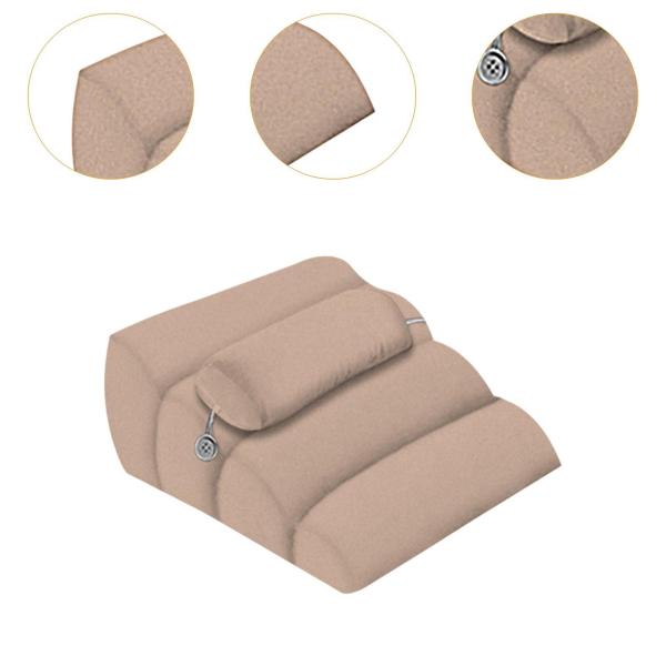 ウェッジ枕 ベッド用三角枕 寝室用 リラックスソファ ワーキング ベージュ S