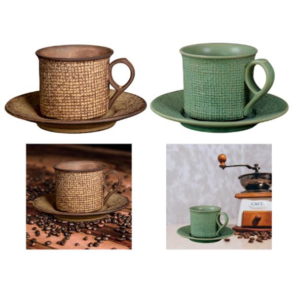 エスプレッソ カップ ソーサー付き コーヒー カップ セット ホットまたはコールド ドリンク ジュース ホット ティー ブラウン