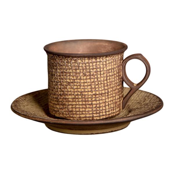 エスプレッソ カップ ソーサー付き コーヒー カップ セット ホットまたはコールド ドリンク ジュース ホット ティー ブラウン