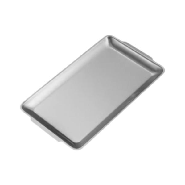 ステンレススチール製サービングトレイ マットメタルフードトレイ キッチン ホテル パーティー用 27cmx15cm