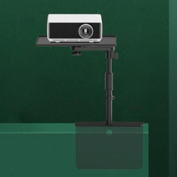 プラグインソファベッドプロジェクタースタンド金属トレイ付き頑丈なユニバーサルプロジェクターホルダーマウントベース家庭用リビングルームデスク用