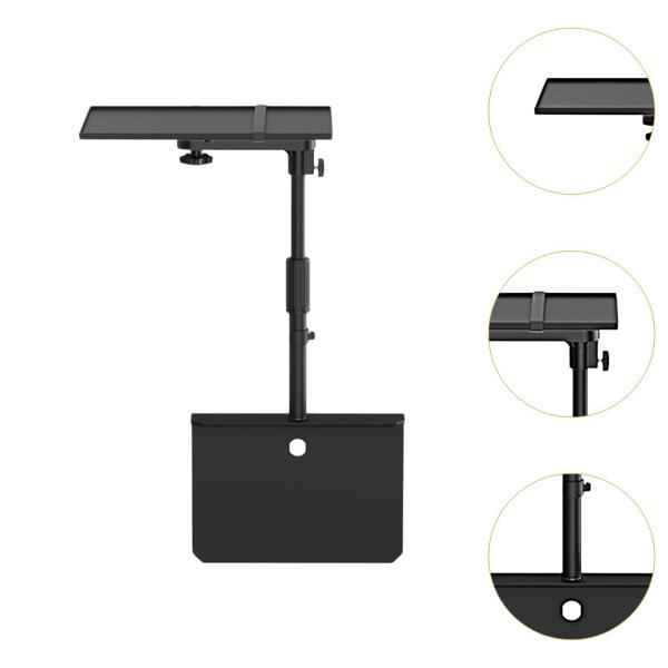プラグインソファベッドプロジェクタースタンド金属トレイ付き頑丈なユニバーサルプロジェクターホルダーマウントベース家庭用リビングルームデスク用