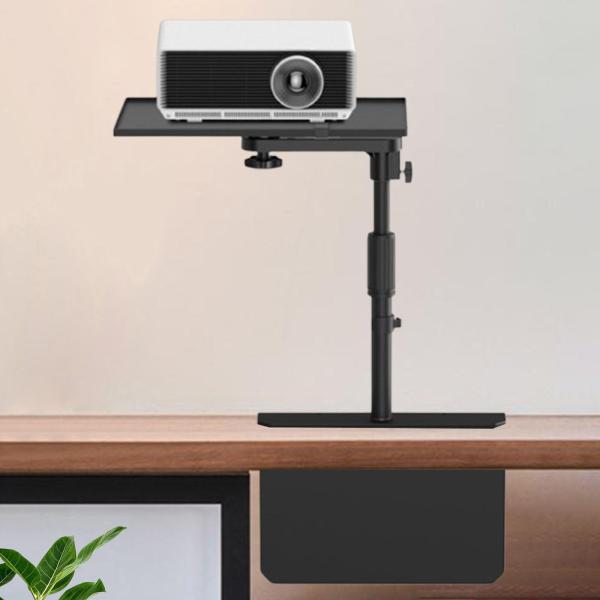 プラグインソファベッドプロジェクタースタンド金属トレイ付き頑丈なユニバーサルプロジェクターホルダーマウントベース家庭用リビングルームデスク用