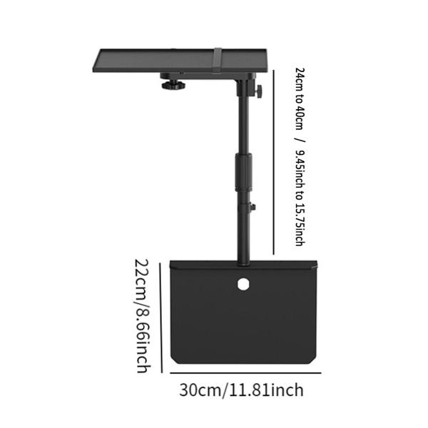 プラグインソファベッドプロジェクタースタンド金属トレイ付き頑丈なユニバーサルプロジェクターホルダーマウントベース家庭用リビングルームデスク用