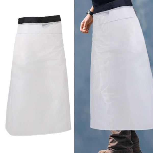 防水レインスカート超軽量バックパッキングエプロンハイキング乗馬アウトドアホワイト