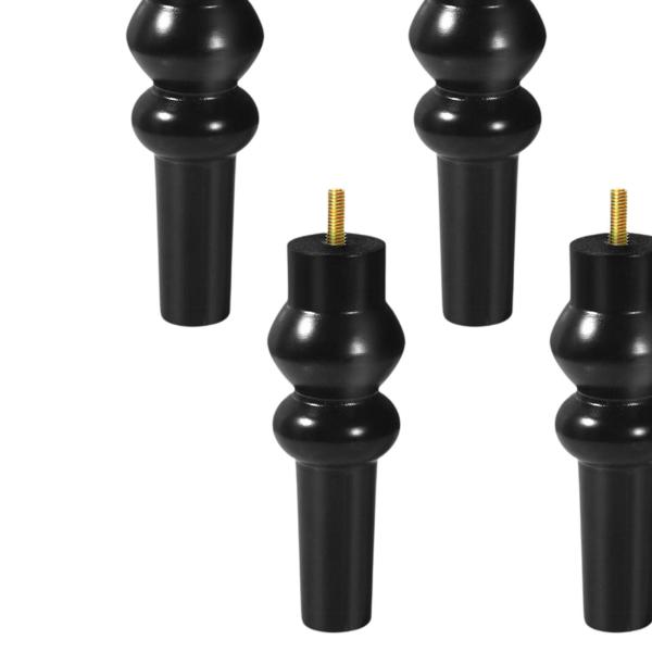 4倍の木製家具の脚、ソファフィート、ユニークな頑丈なヘビーデューティサポートの足、デスクドレッサーの食器棚ソファの交換部品