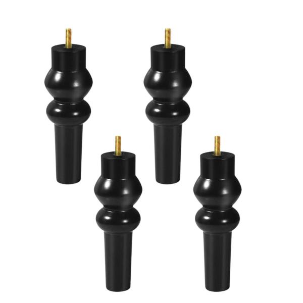 4倍の木製家具の脚、ソファフィート、ユニークな頑丈なヘビーデューティサポートの足、デスクドレッサーの食器棚ソファの交換部品