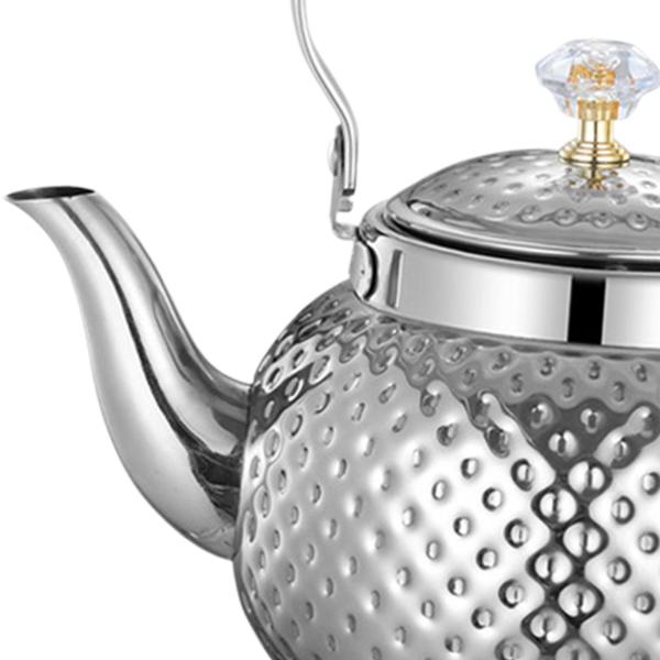 ステンレス鋼ティーポットストーヴェトップセーフティーケトルホテルレストランのキッチンシルバー