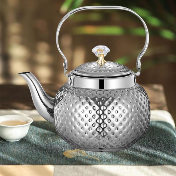 ステンレス鋼ティーポットストーヴェトップセーフティーケトルホテルレストランのキッチンシルバー